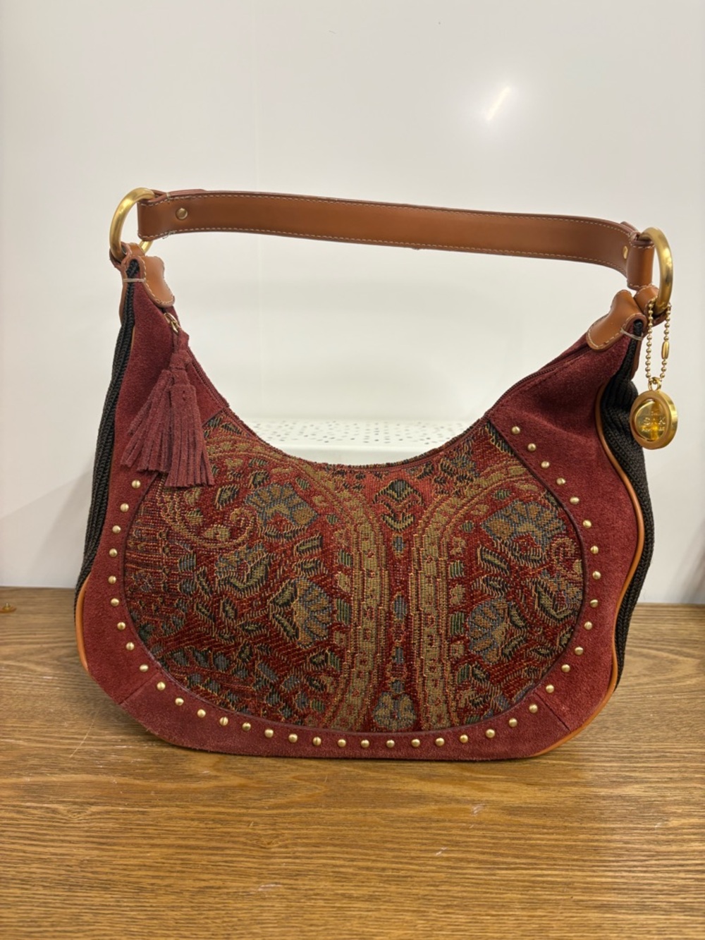 The Sak | Suede Tapestry Hobo Shoulder Bag